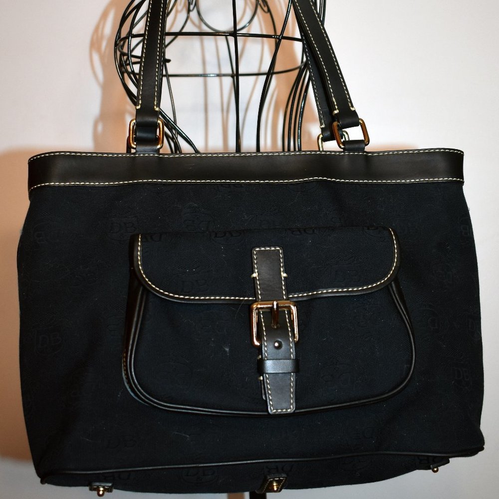 DOONEY & BOURKE Black Monogram Shoulder Bag Tote